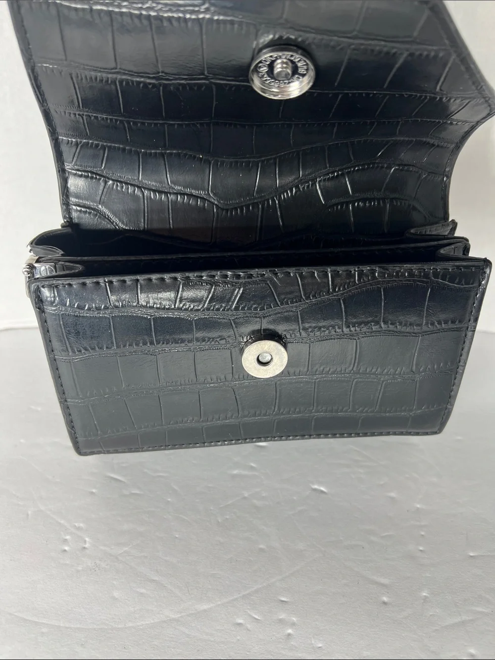 Sleek Black Crossbody Bag and Wallet Set